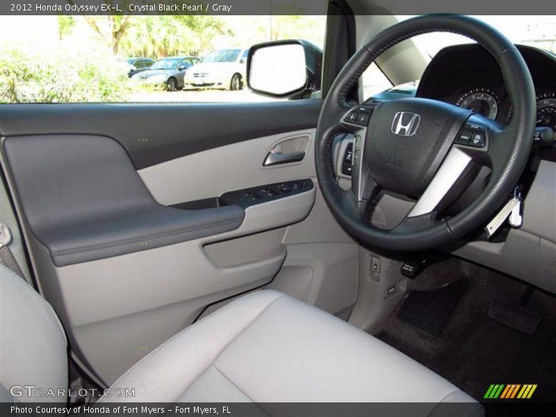Crystal Black Pearl / Gray 2012 Honda Odyssey EX-L