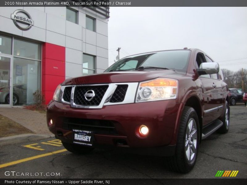 Tuscan Sun Red Pearl / Charcoal 2010 Nissan Armada Platinum 4WD