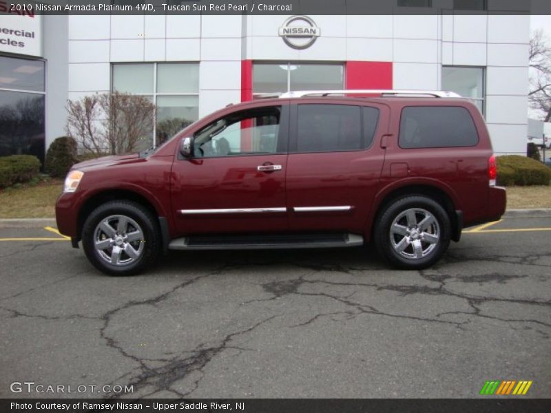  2010 Armada Platinum 4WD Tuscan Sun Red Pearl