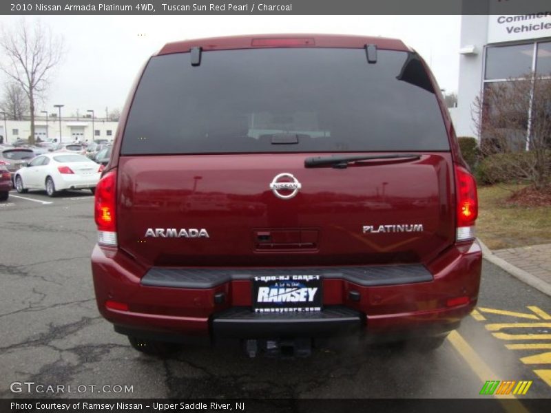 Tuscan Sun Red Pearl / Charcoal 2010 Nissan Armada Platinum 4WD