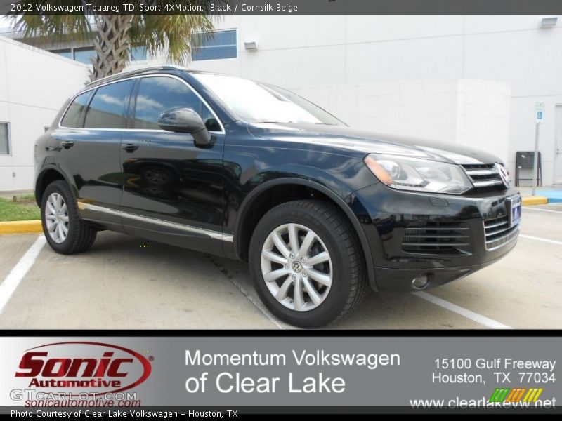 Black / Cornsilk Beige 2012 Volkswagen Touareg TDI Sport 4XMotion