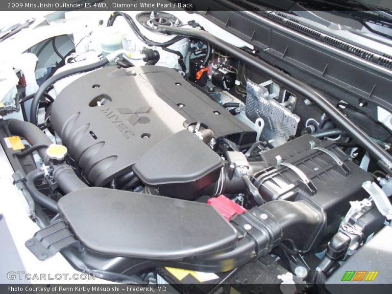 Diamond White Pearl / Black 2009 Mitsubishi Outlander ES 4WD
