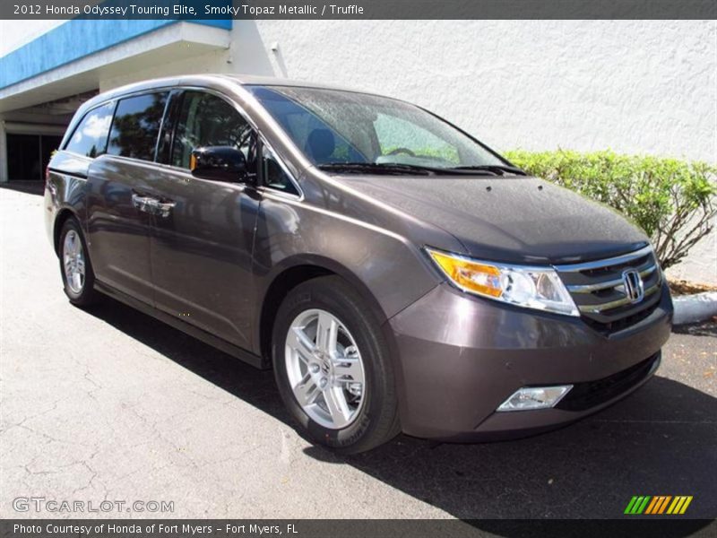 Smoky Topaz Metallic / Truffle 2012 Honda Odyssey Touring Elite