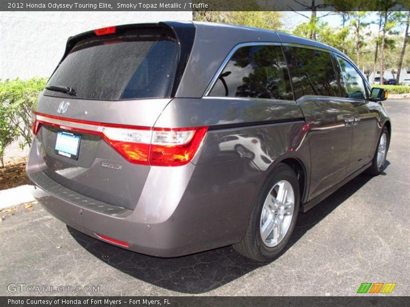 Smoky Topaz Metallic / Truffle 2012 Honda Odyssey Touring Elite