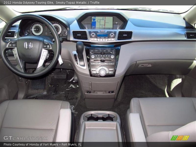 Smoky Topaz Metallic / Truffle 2012 Honda Odyssey Touring Elite