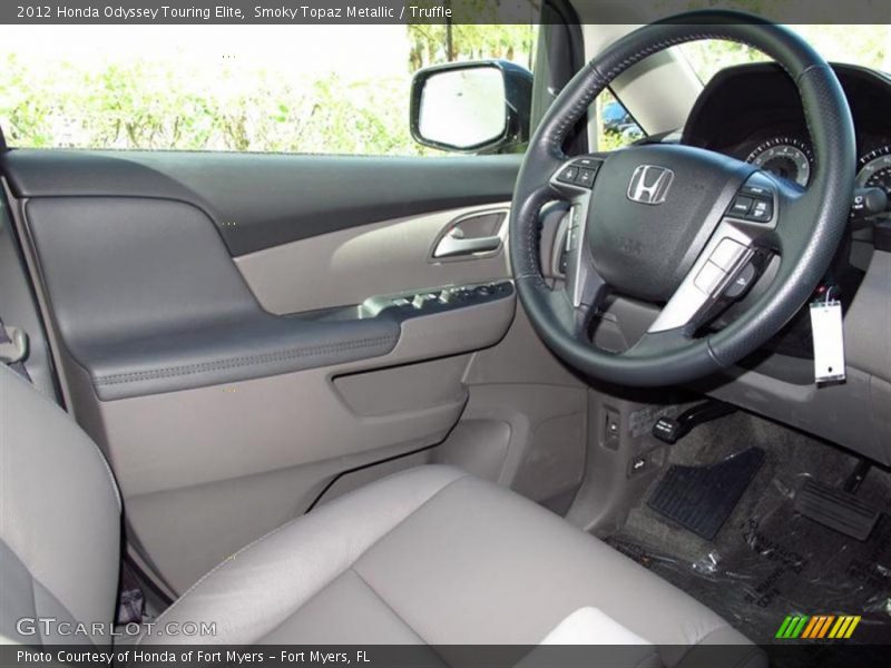 Smoky Topaz Metallic / Truffle 2012 Honda Odyssey Touring Elite