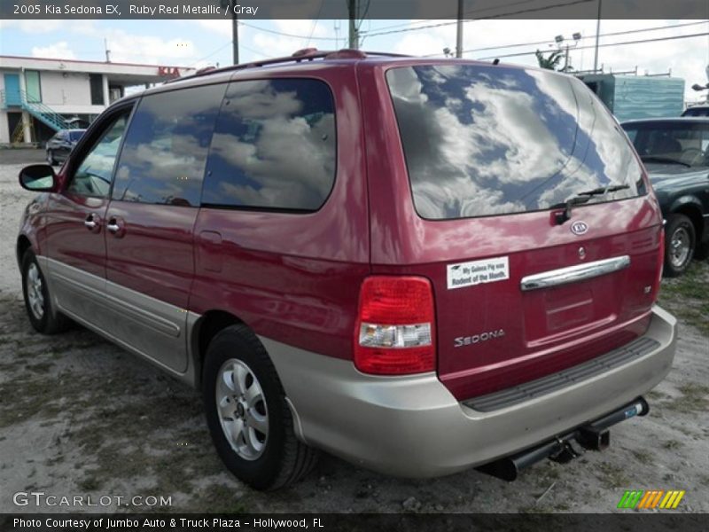 Ruby Red Metallic / Gray 2005 Kia Sedona EX