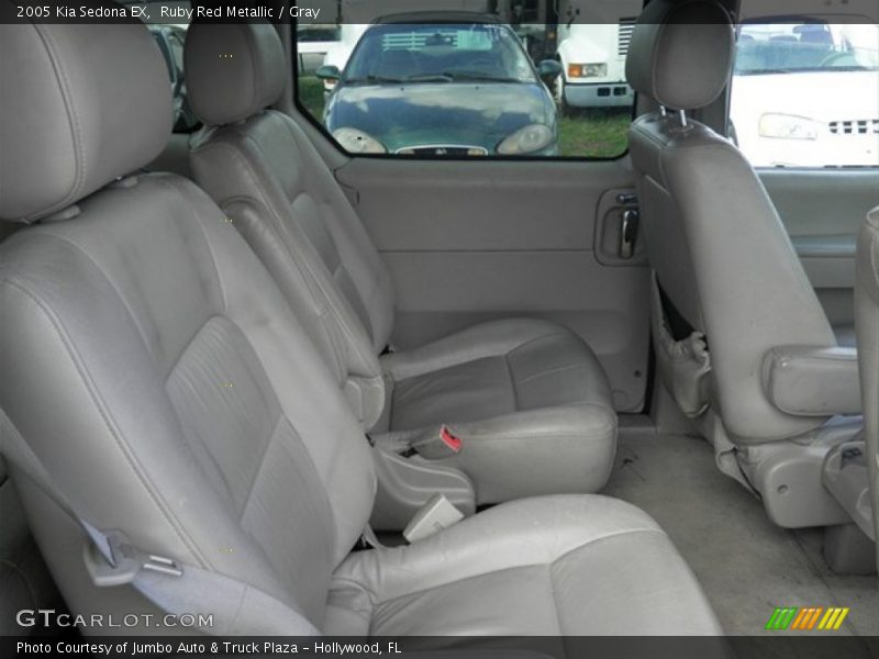 Ruby Red Metallic / Gray 2005 Kia Sedona EX
