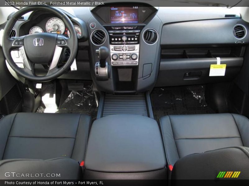 Polished Metal Metallic / Black 2012 Honda Pilot EX-L