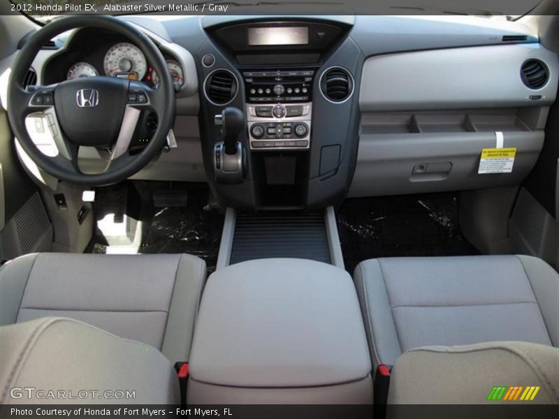 Alabaster Silver Metallic / Gray 2012 Honda Pilot EX