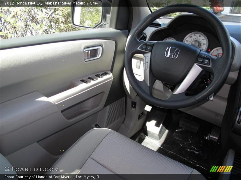Alabaster Silver Metallic / Gray 2012 Honda Pilot EX