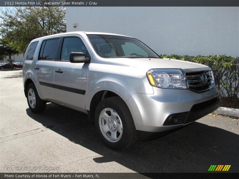 Alabaster Silver Metallic / Gray 2012 Honda Pilot LX