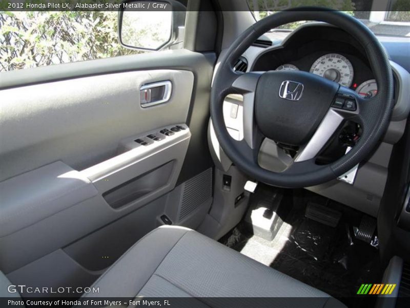 Alabaster Silver Metallic / Gray 2012 Honda Pilot LX
