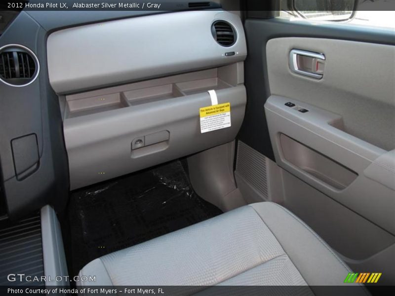 Alabaster Silver Metallic / Gray 2012 Honda Pilot LX