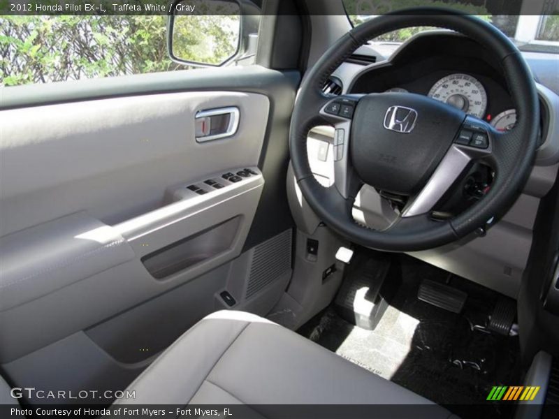 Taffeta White / Gray 2012 Honda Pilot EX-L