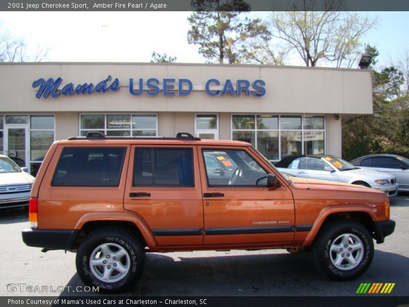 Amber Fire Pearl / Agate 2001 Jeep Cherokee Sport