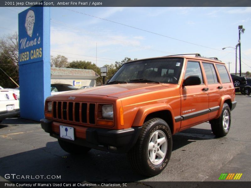 Amber Fire Pearl / Agate 2001 Jeep Cherokee Sport