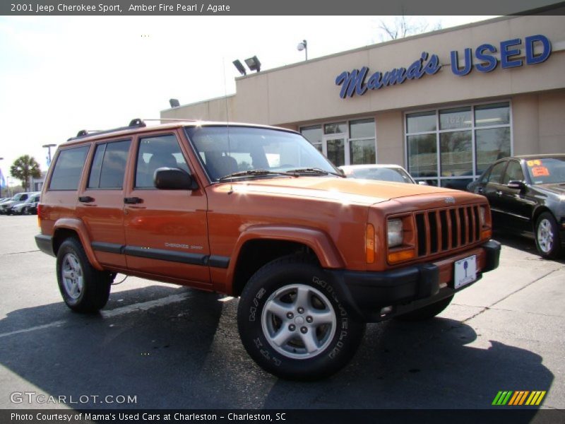 Amber Fire Pearl / Agate 2001 Jeep Cherokee Sport