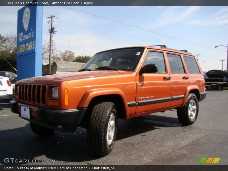 Amber Fire Pearl / Agate 2001 Jeep Cherokee Sport