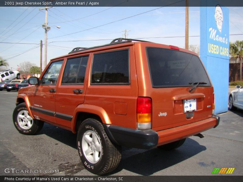 Amber Fire Pearl / Agate 2001 Jeep Cherokee Sport