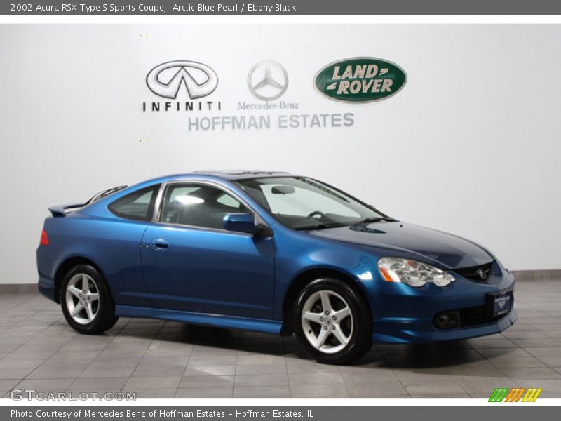 Arctic Blue Pearl / Ebony Black 2002 Acura RSX Type S Sports Coupe