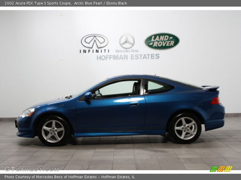 Arctic Blue Pearl / Ebony Black 2002 Acura RSX Type S Sports Coupe