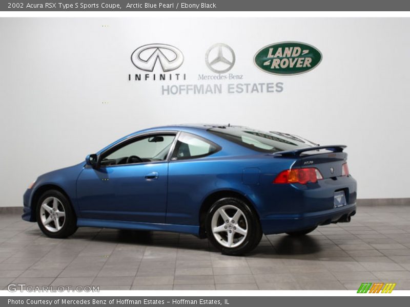 Arctic Blue Pearl / Ebony Black 2002 Acura RSX Type S Sports Coupe