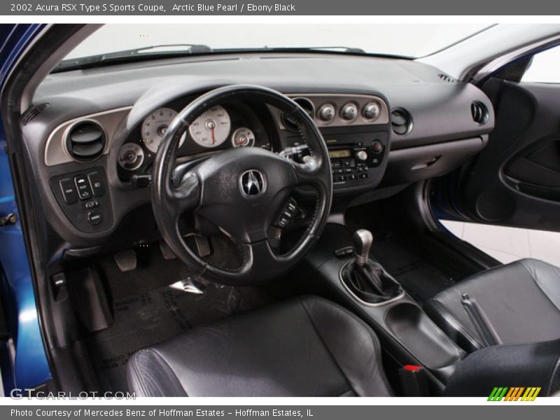 Arctic Blue Pearl / Ebony Black 2002 Acura RSX Type S Sports Coupe