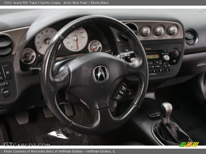 Arctic Blue Pearl / Ebony Black 2002 Acura RSX Type S Sports Coupe