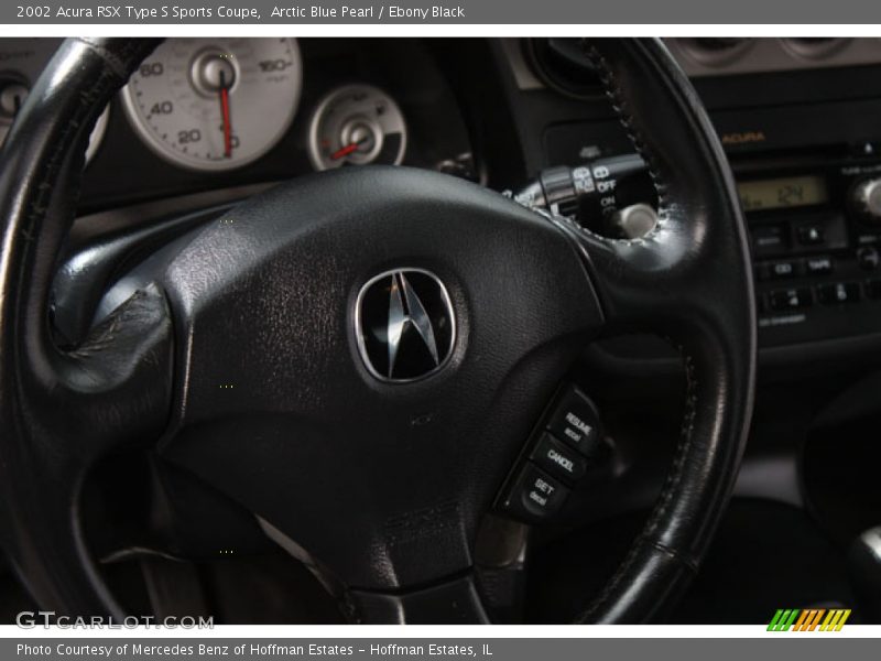 Arctic Blue Pearl / Ebony Black 2002 Acura RSX Type S Sports Coupe