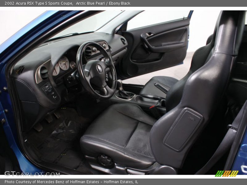 Arctic Blue Pearl / Ebony Black 2002 Acura RSX Type S Sports Coupe