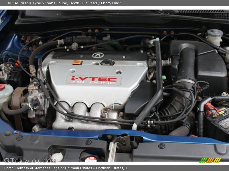 Arctic Blue Pearl / Ebony Black 2002 Acura RSX Type S Sports Coupe