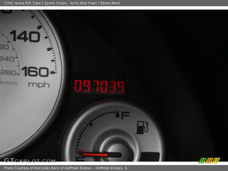 Arctic Blue Pearl / Ebony Black 2002 Acura RSX Type S Sports Coupe