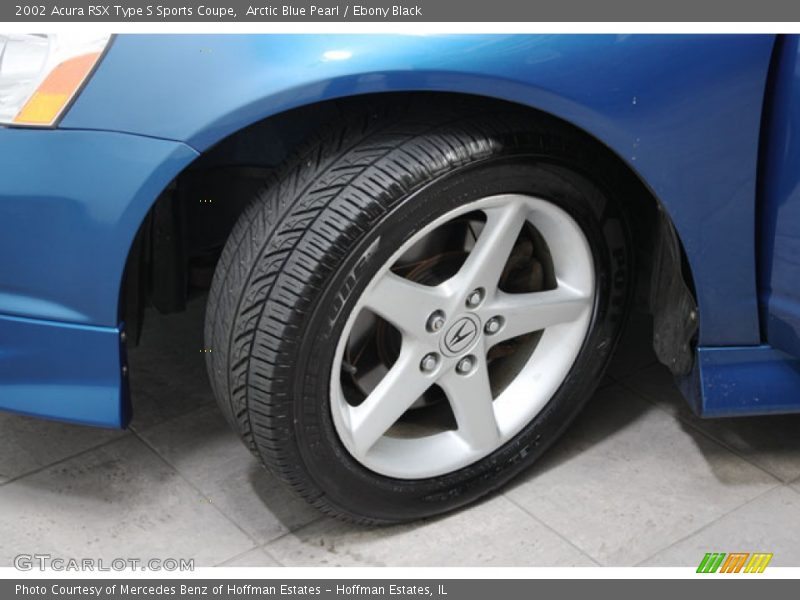 Arctic Blue Pearl / Ebony Black 2002 Acura RSX Type S Sports Coupe