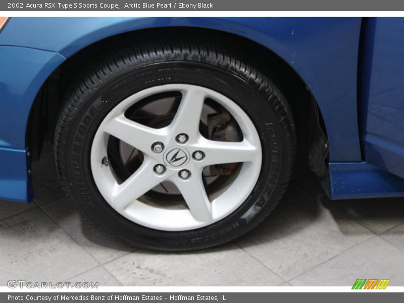 Arctic Blue Pearl / Ebony Black 2002 Acura RSX Type S Sports Coupe