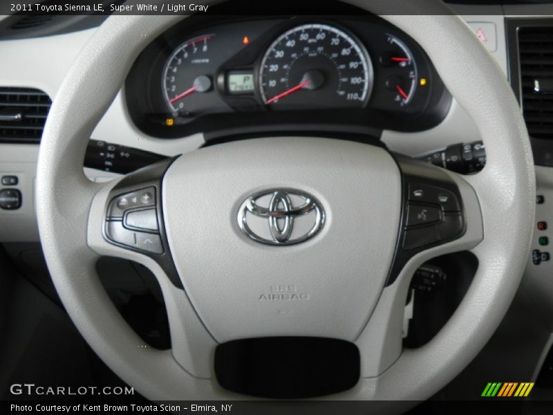 Super White / Light Gray 2011 Toyota Sienna LE