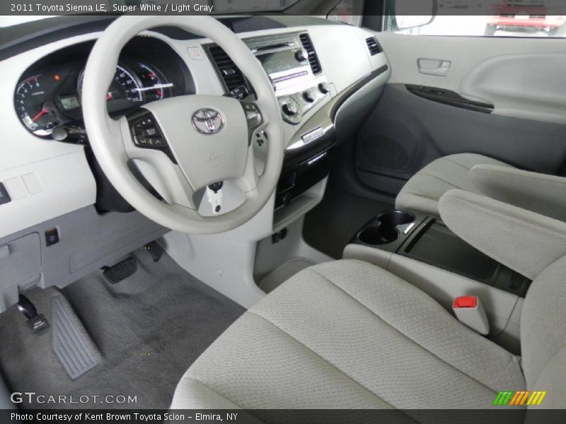 Super White / Light Gray 2011 Toyota Sienna LE