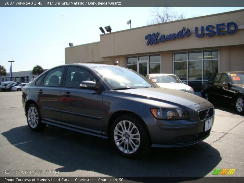 Titanium Gray Metallic / Dark Beige/Quartz 2007 Volvo S40 2.4i