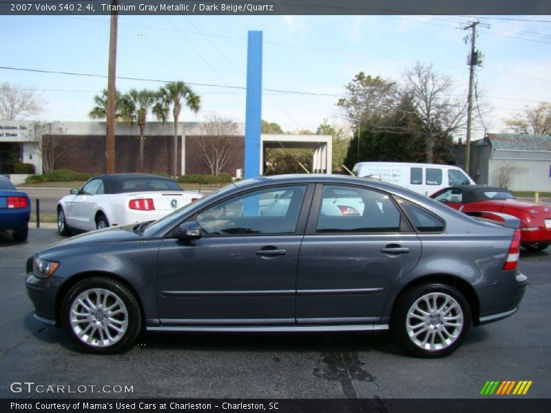 Titanium Gray Metallic / Dark Beige/Quartz 2007 Volvo S40 2.4i