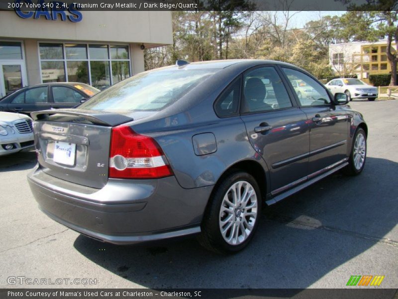 Titanium Gray Metallic / Dark Beige/Quartz 2007 Volvo S40 2.4i