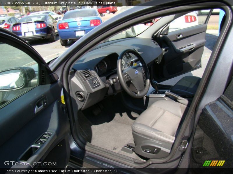Titanium Gray Metallic / Dark Beige/Quartz 2007 Volvo S40 2.4i