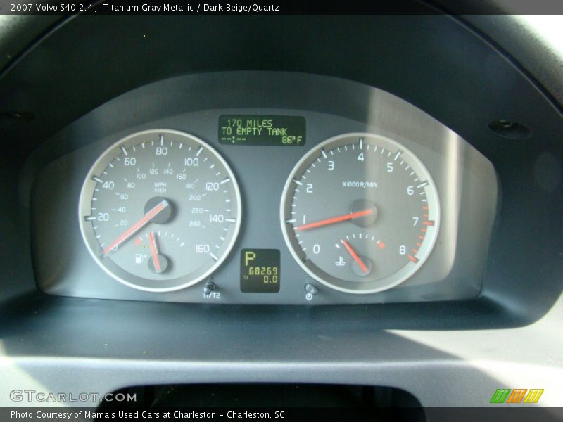 Titanium Gray Metallic / Dark Beige/Quartz 2007 Volvo S40 2.4i