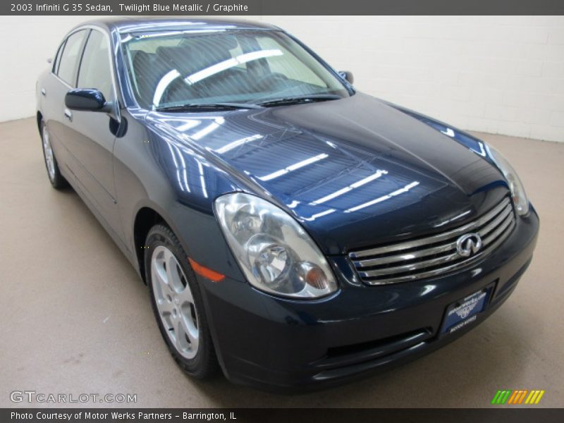 Twilight Blue Metallic / Graphite 2003 Infiniti G 35 Sedan