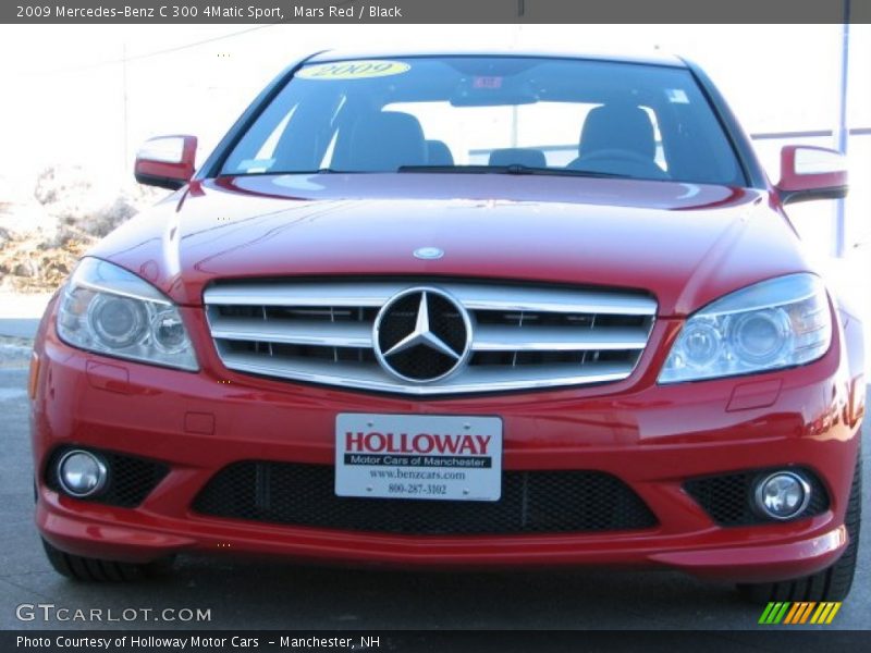 Mars Red / Black 2009 Mercedes-Benz C 300 4Matic Sport