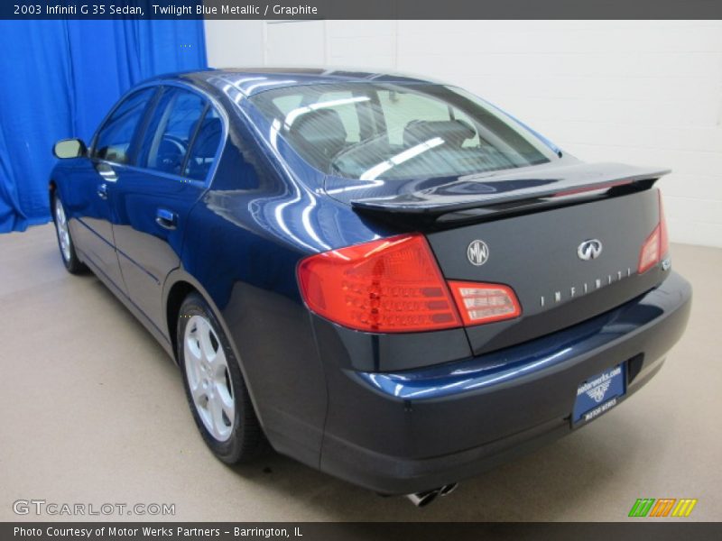 Twilight Blue Metallic / Graphite 2003 Infiniti G 35 Sedan