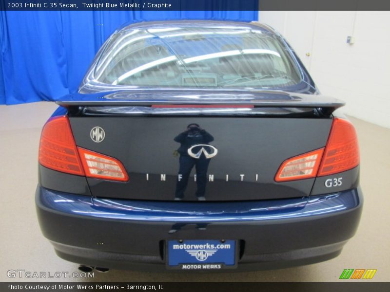 Twilight Blue Metallic / Graphite 2003 Infiniti G 35 Sedan