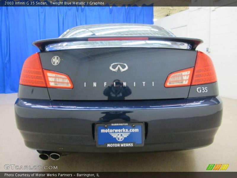 Twilight Blue Metallic / Graphite 2003 Infiniti G 35 Sedan
