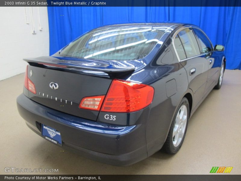 Twilight Blue Metallic / Graphite 2003 Infiniti G 35 Sedan
