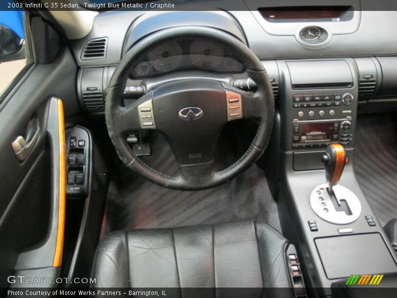 Twilight Blue Metallic / Graphite 2003 Infiniti G 35 Sedan