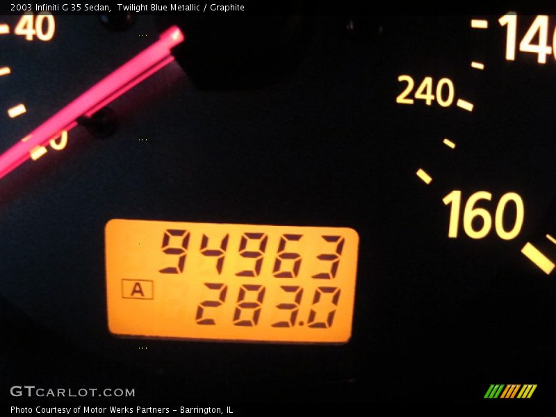 Twilight Blue Metallic / Graphite 2003 Infiniti G 35 Sedan
